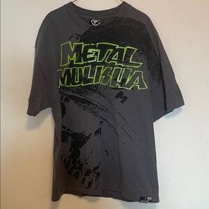 Metal Mulisha Charcoal and Neon Green Tee